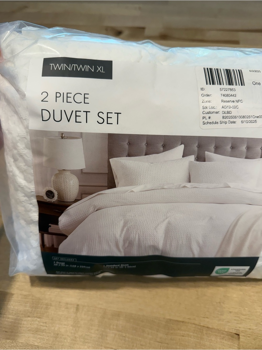 Classic White 2-Piece Duvet Cover Set - Twin/Twin XL New